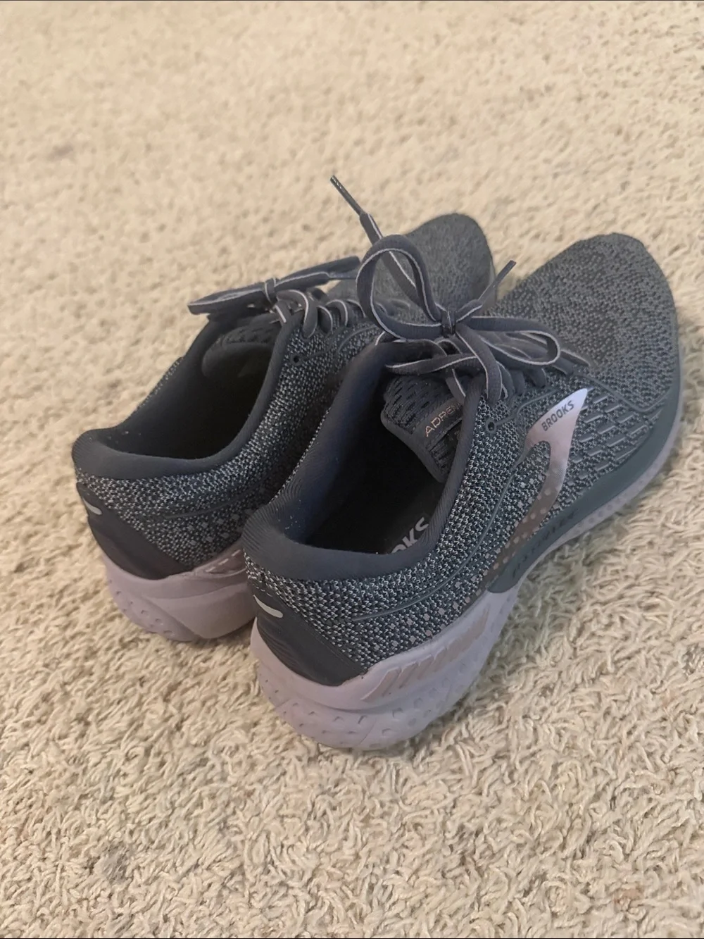 Brooks Adrenaline Women's Running Shoes - Charcoal with Light Purple Accents